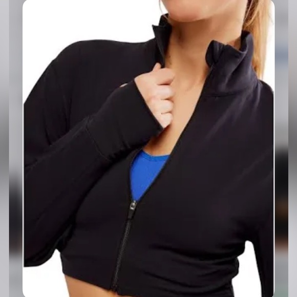 NWT Free People Movement size XS Never Better Cozy Black Jacket - Picture 5 of 9